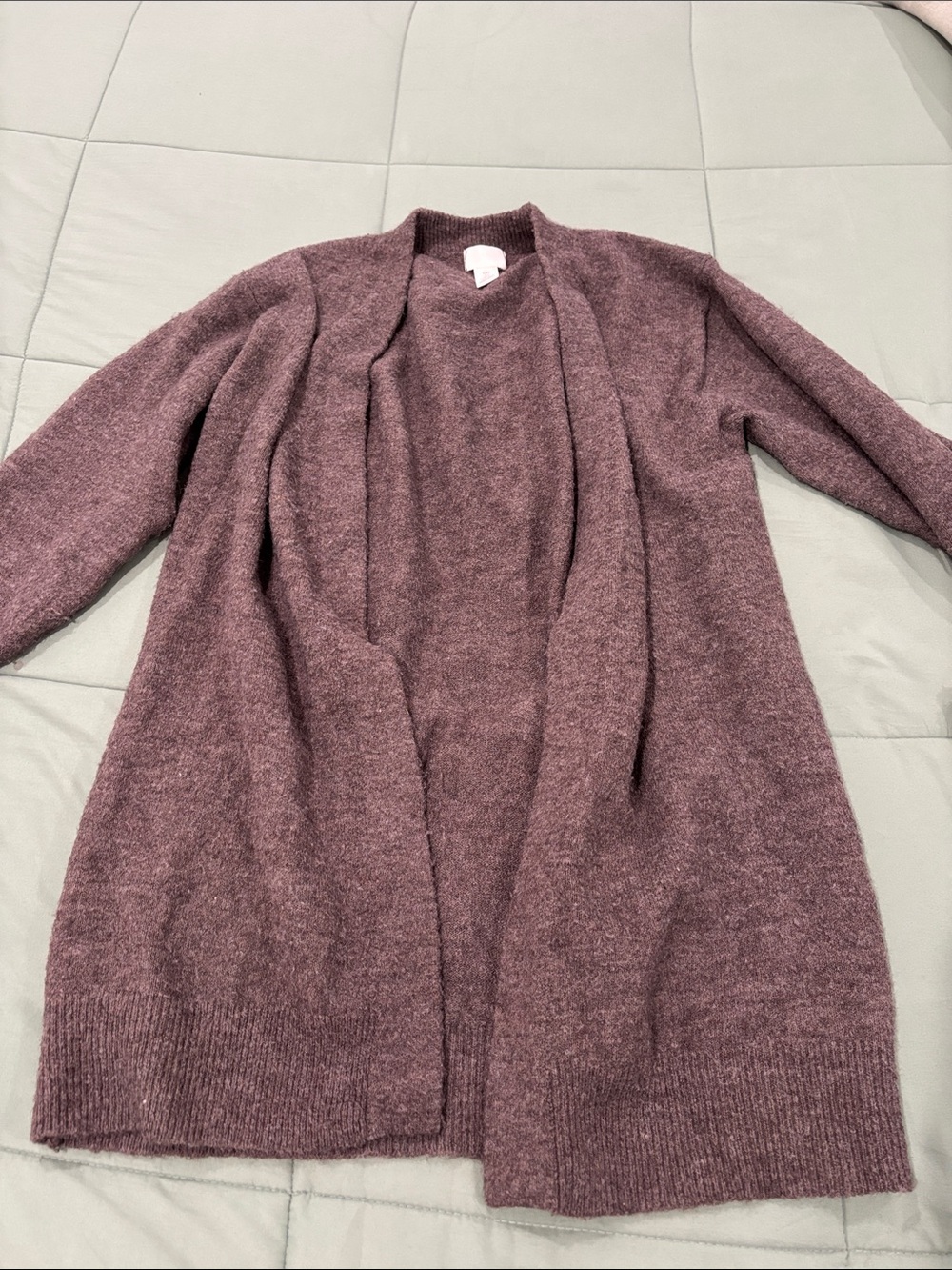 H&M Cozy Open-Front Women's Sweater Cardigan - Neutral Brown